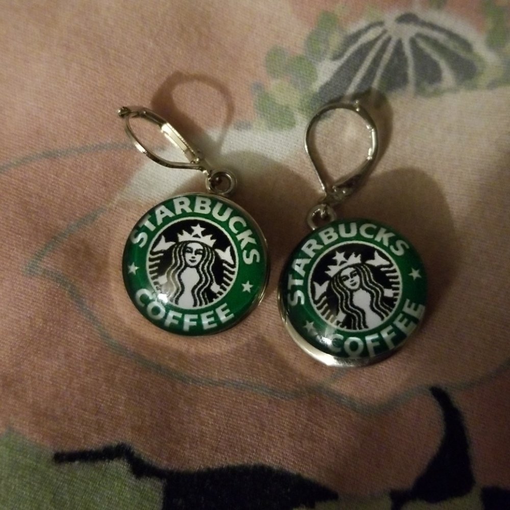 Hand crafted Starbucks Dangle Earrings